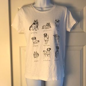 J. Crew dog Collector T-shirt size small
